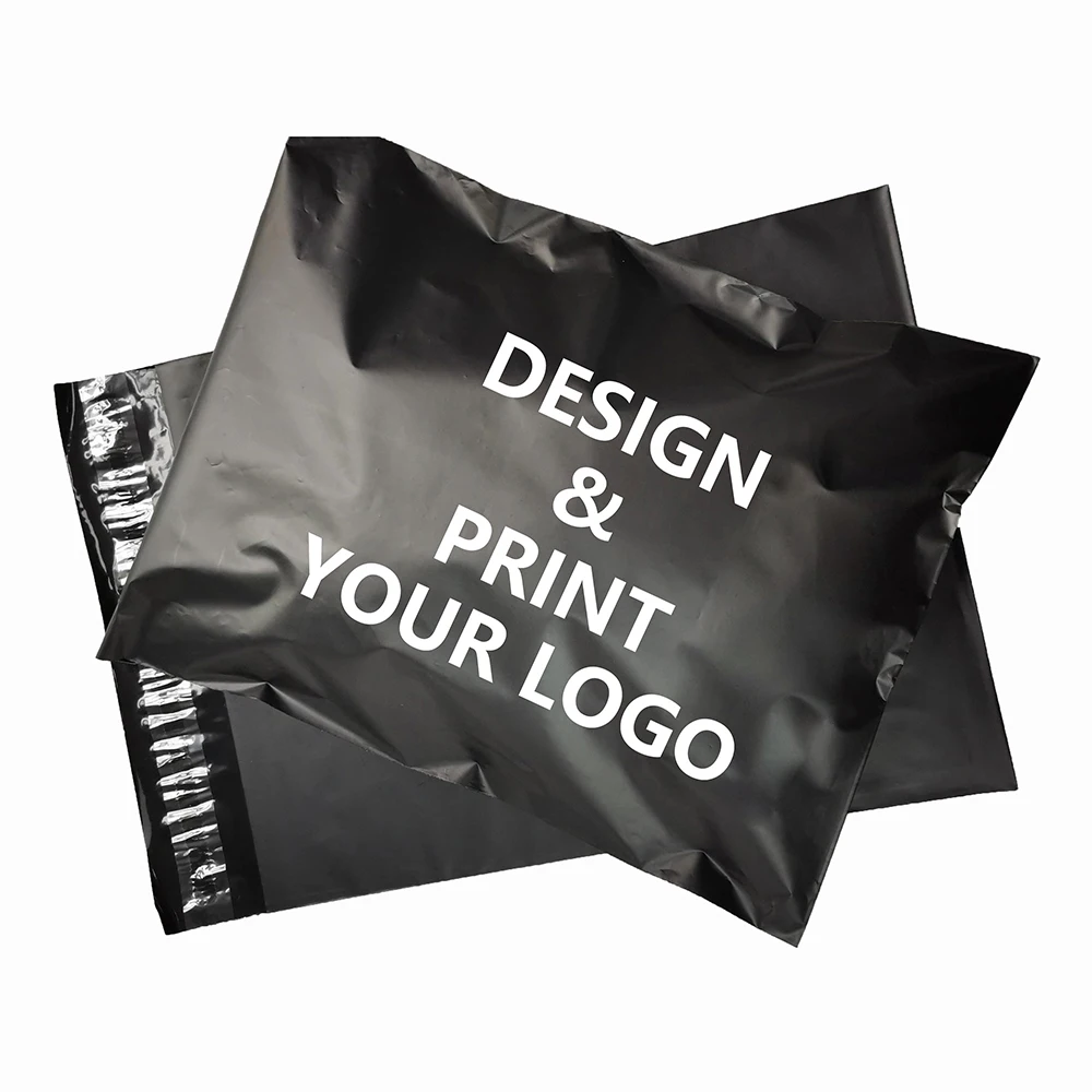 Custom Biodegradable Black Self Seal Waterproof Poly Courier Clothing Logistics Packaging Mailing Mailer Packing Shipping Bags