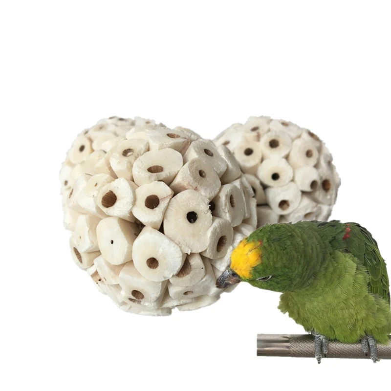 Bird Toys Natural Sola Balls Soft Chew Shred Foraging Toy for Parrot Parrotlet Budgie Finch Macaw