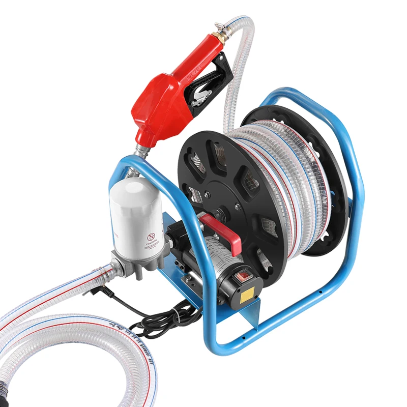 Cavitt Automatic 110V/220V Portable Fuel Pump Electric Fuel Pump Hose Reel Pump With Self sealing Gun