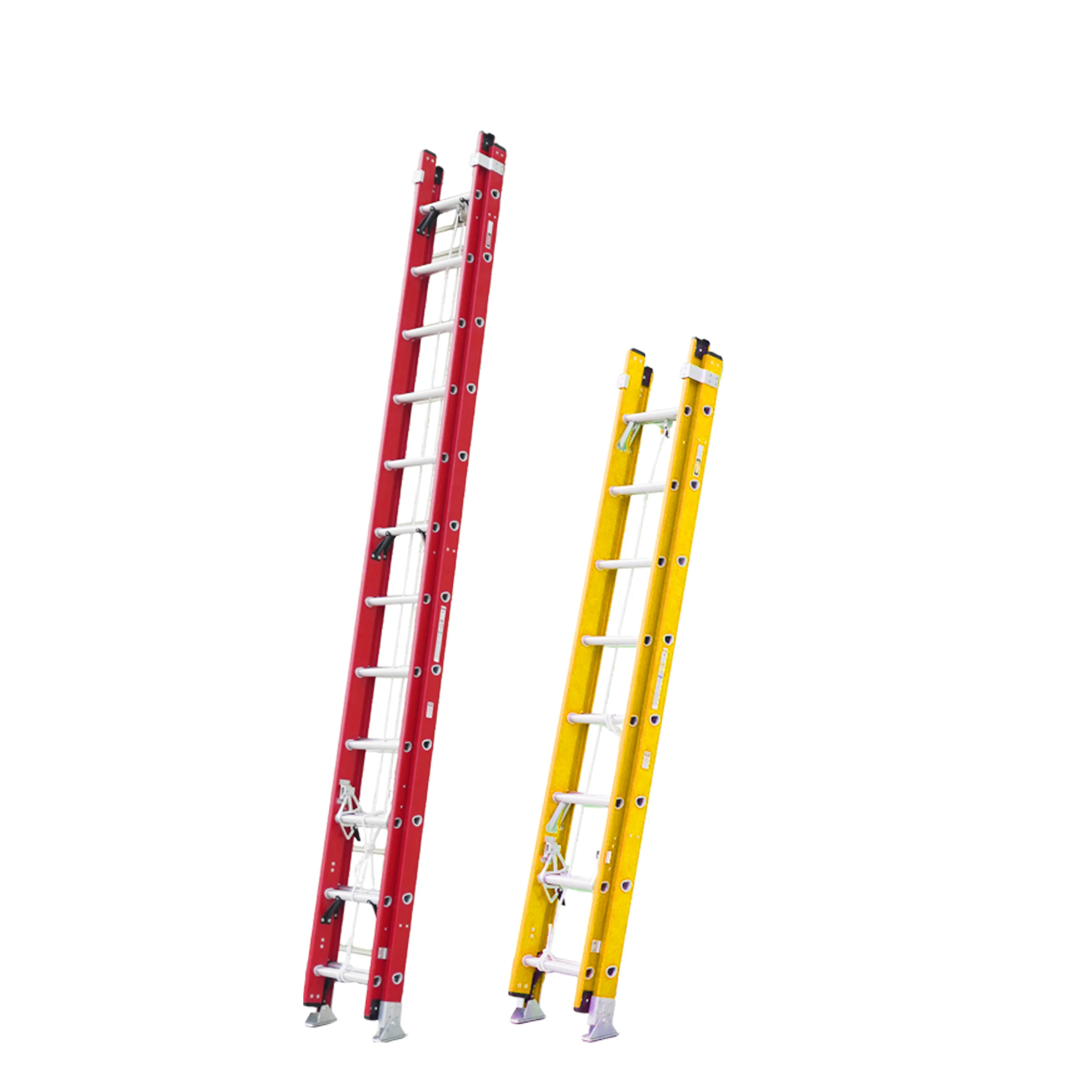 ODM/OEM Fiberglass Step Ladder Safety Rope Assisted Double Ladder Extendable Fiberglass Ladder