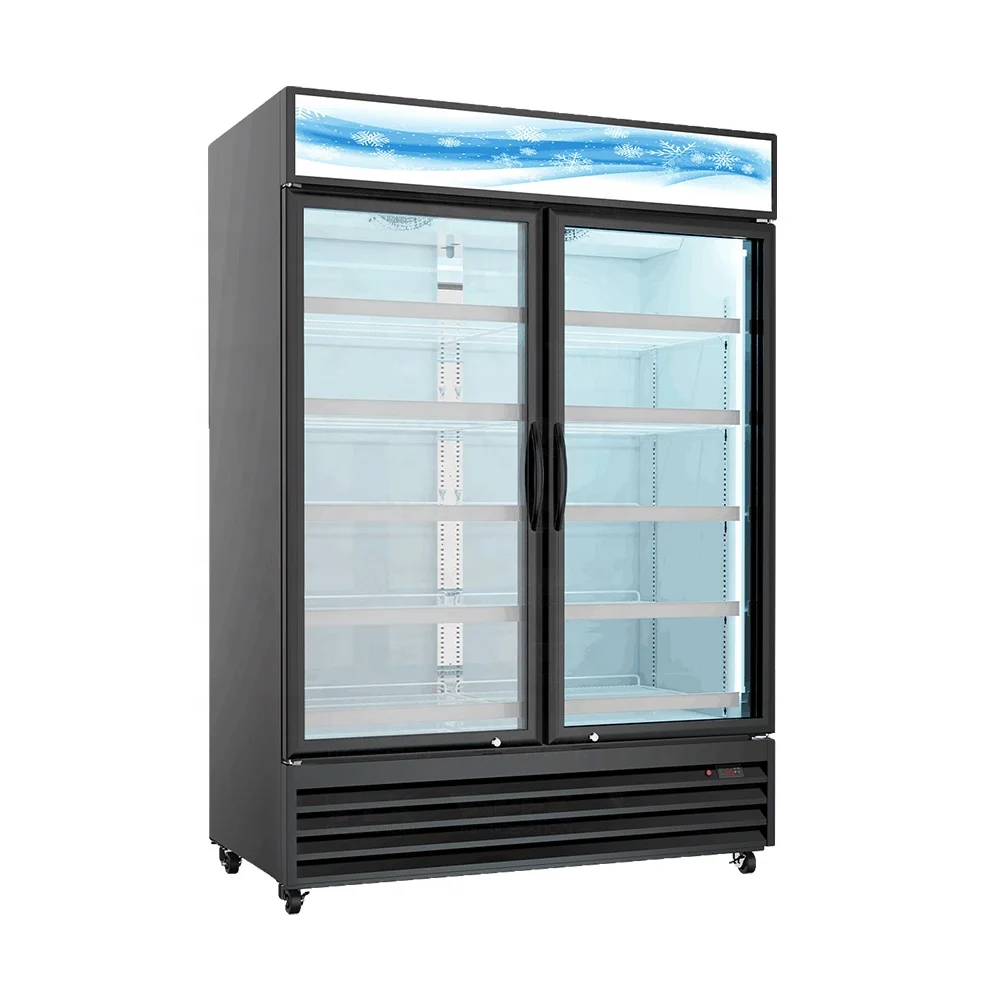 Apex Upright Commercial Beverage Display Cooler With Wheels