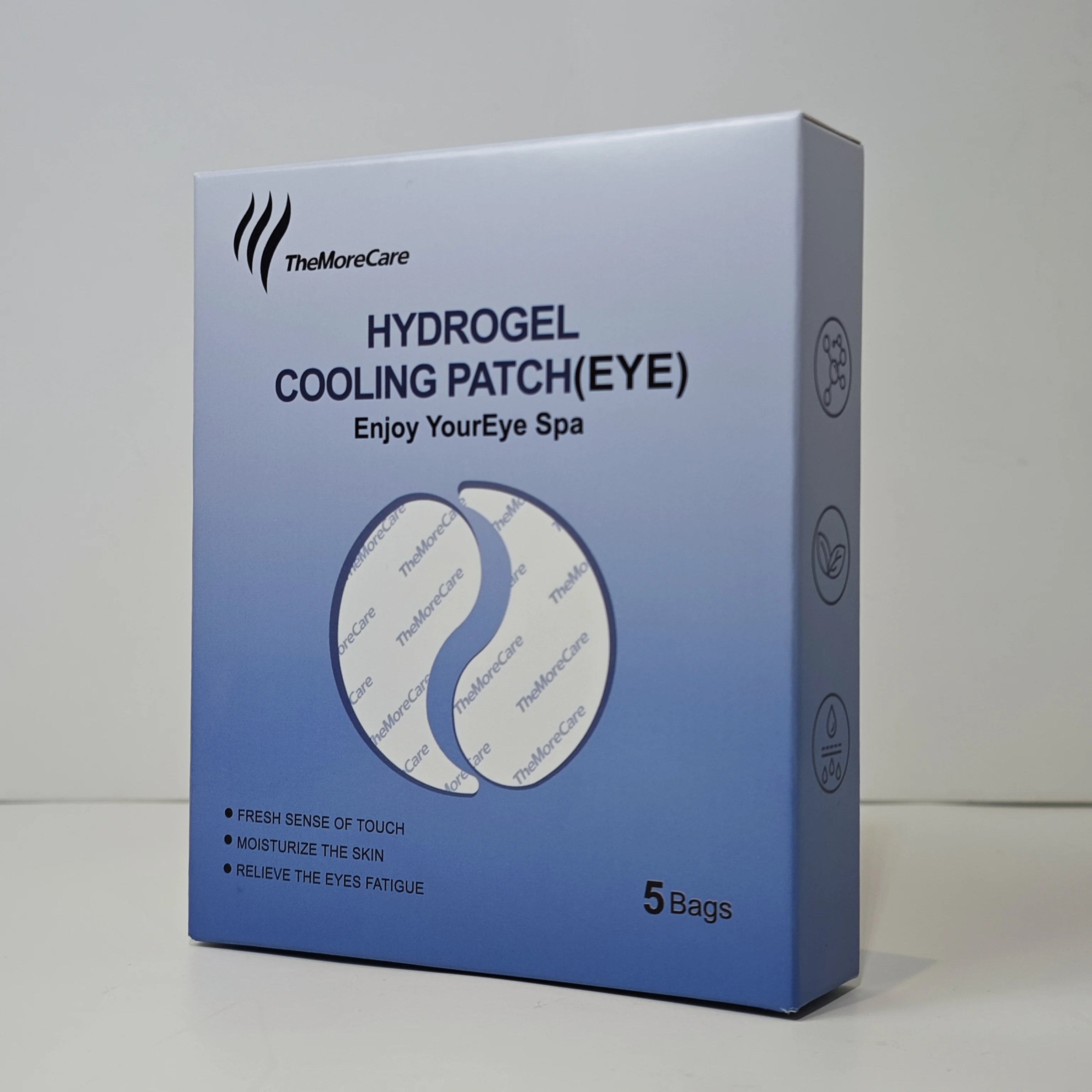 Factory direct sale self cooling hydrogel cold compresses eyelash extension pads under eye gel patches pads for cooling eye