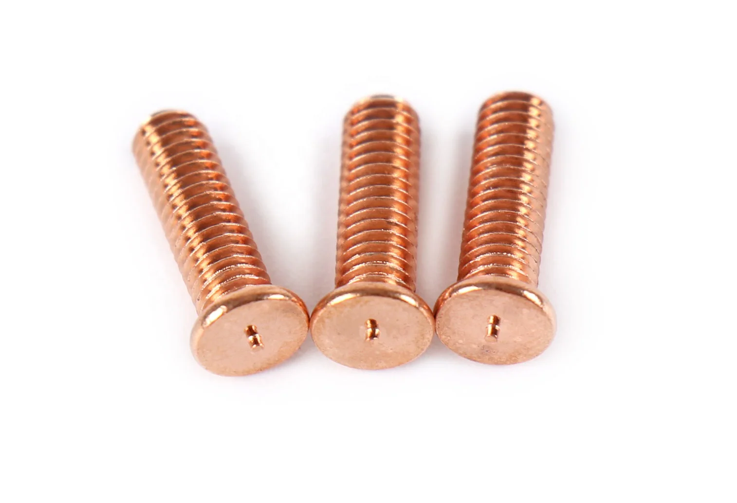 Factory customized stainless steel sopper plated CD flanged fully threaded capacity discharge spot welding screw studs
