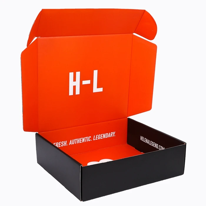 Biodegradable tab locking literature mailers box suit shipping corrugated box custom subscribe box