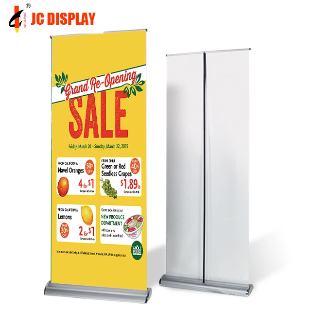 Лидер продаж вращающийся односторонник выдвижной баннер широкая Устойчивая база подставка для баннеров