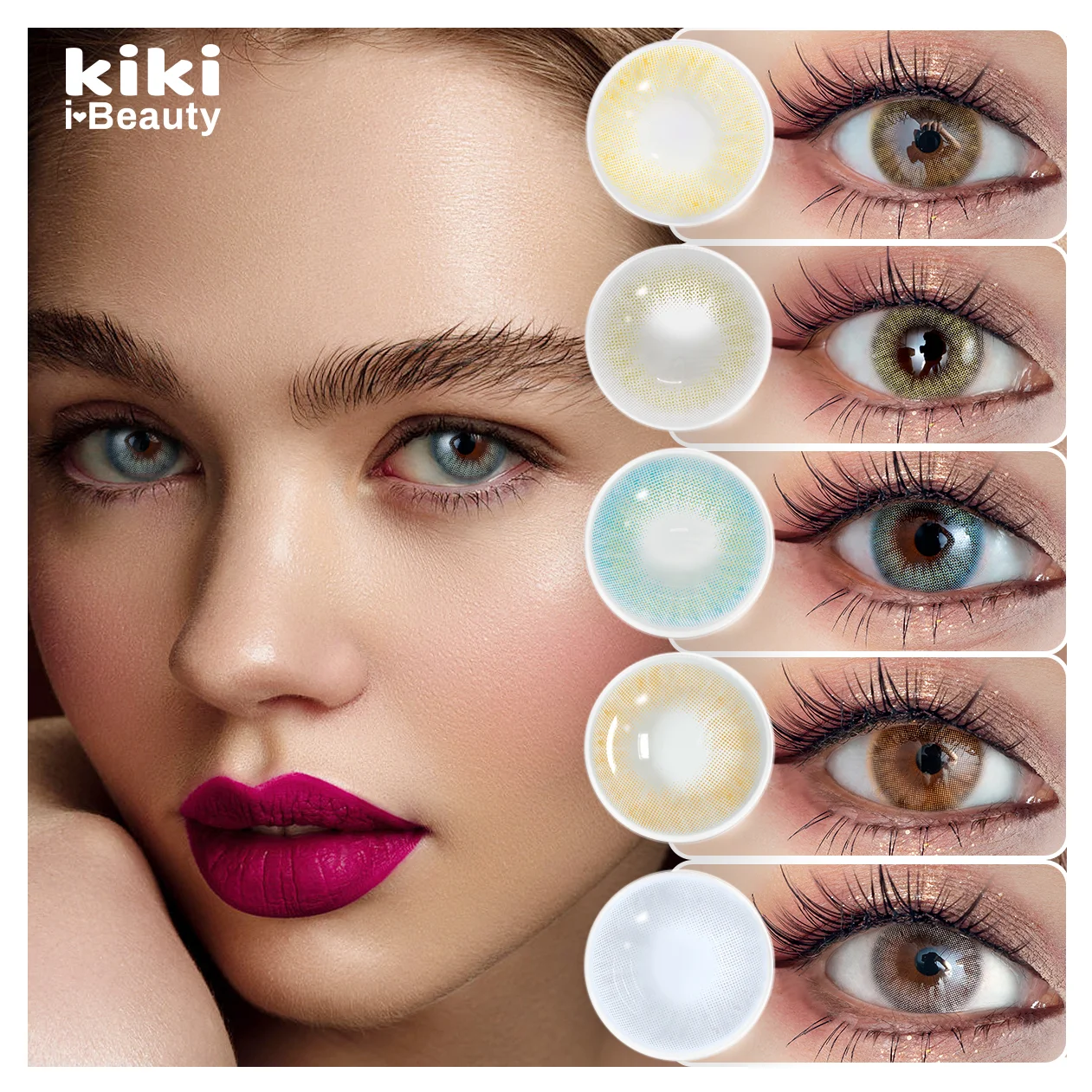 Hidrocor Color Contacts Circle brown Colored Eye Contact Lenses wholesale Oem Brand Yearly Natural Soft Color Contact Lens