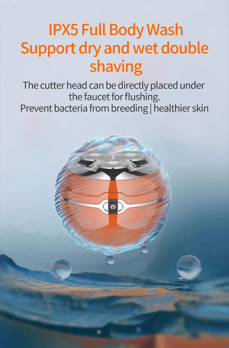 VOAUN V-858 Manufacturer new mini electric shaver hair clipper ball shaped shaving hair charging base