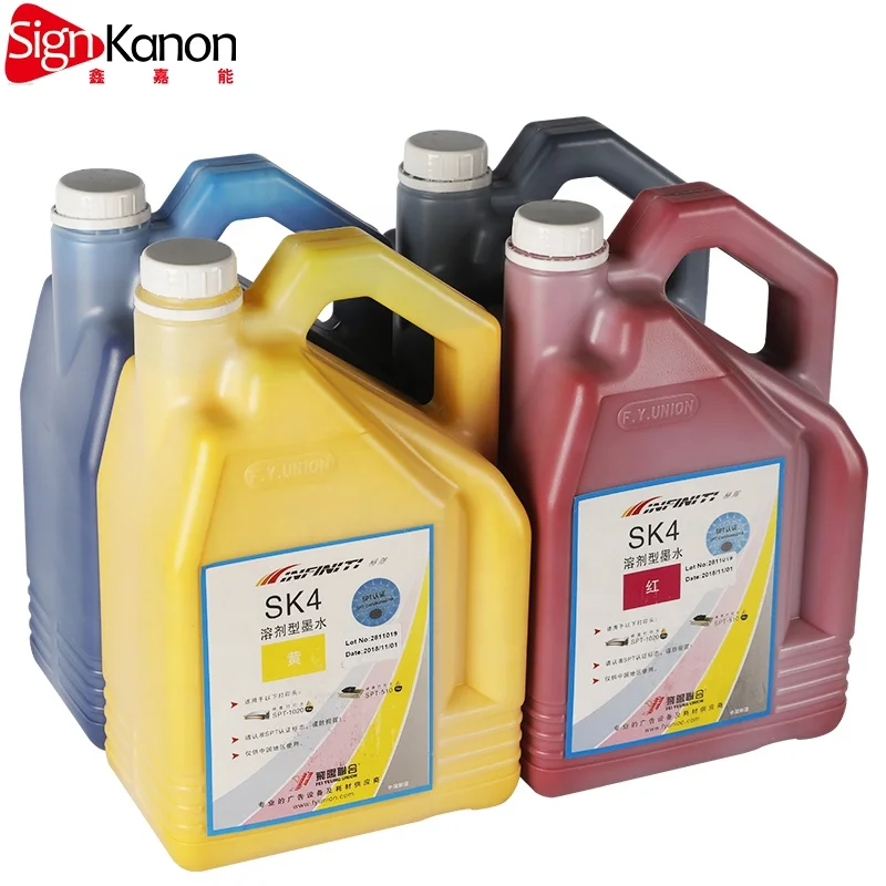 100% original digital flex banner printing cmyk 4color Challenger sk4 solvent based flexo printing ink