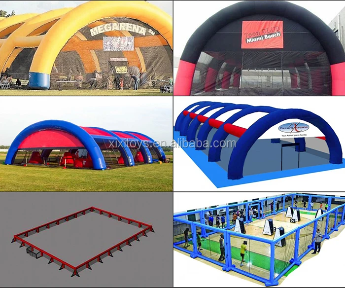 M shape air bunker, adults team building sport games inflatable paintball bunkers