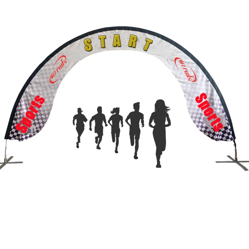 Weihai Wisezone popular booth arch event gate 5.5m convenient advertising promotion exhibition entrance frame running sports