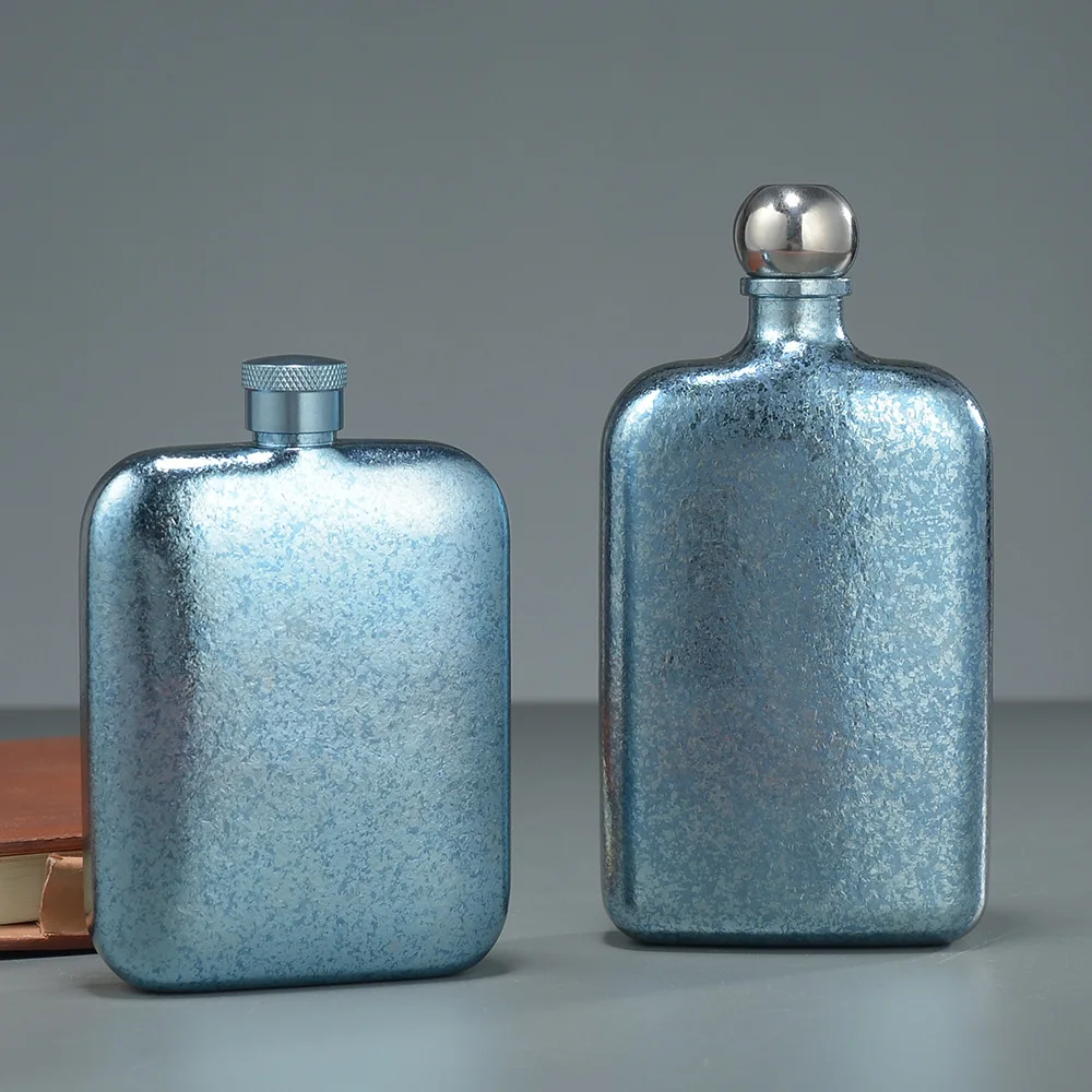 IMOGY 240ml Titanium Wine Flask Business Gift Flasks Premium Metal Pure Titanium Wine Pot for Drinking