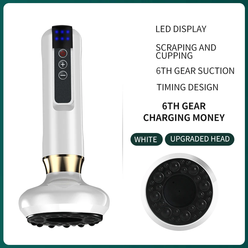 Electric 6 Gears USB Charging Vacuum Suction Back Gua Sha Back Massager Tool Cupping Therapy Massager Vacuum Cupping Machine