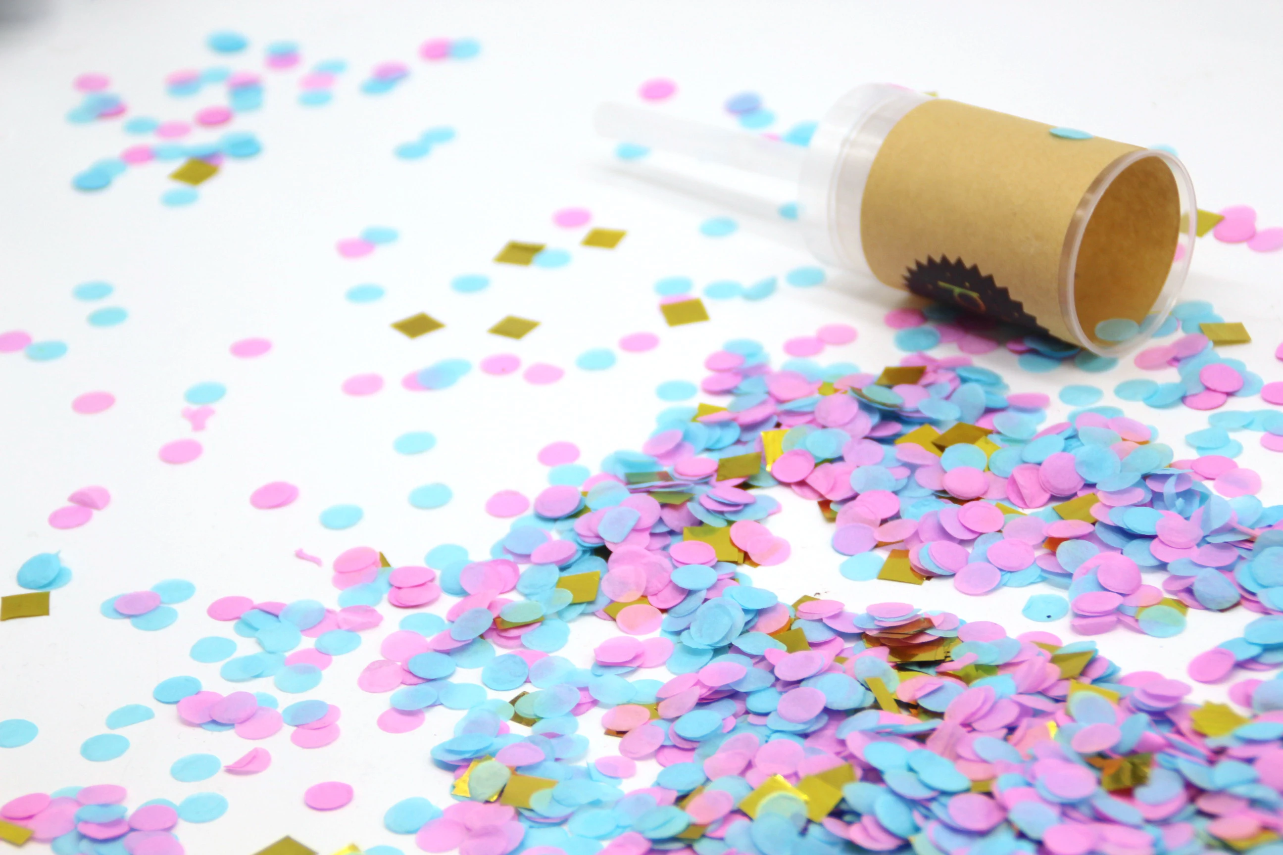 Wholesale Eco-friendly gender reveal Push Pop confetti popper Manufacturers