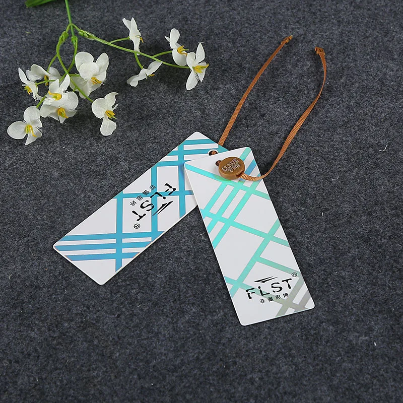 Printing embossed foiled  fashion style  custom logo hangtag paper tag for clothing/garment