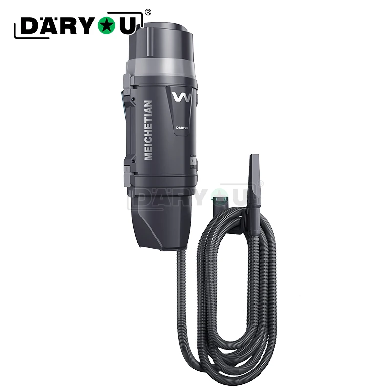 Professional new design 1200W manual wall-mounted vacuum cleaner for home and car and commercial with 8M Pipe