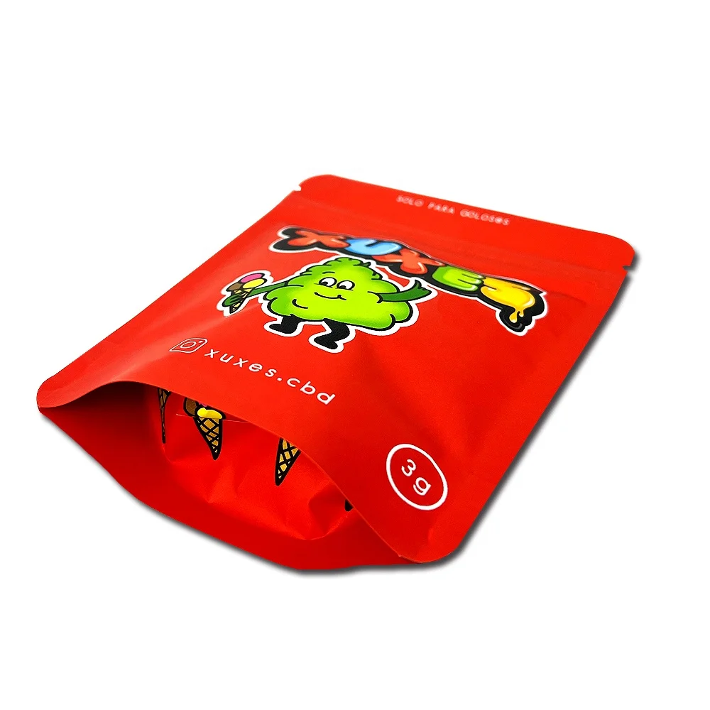 Free samples smell proof soft touch 1 gram 3.5 gram 14g 1 ounce lb design smell candy custom printed mylar bags Mylar Bags