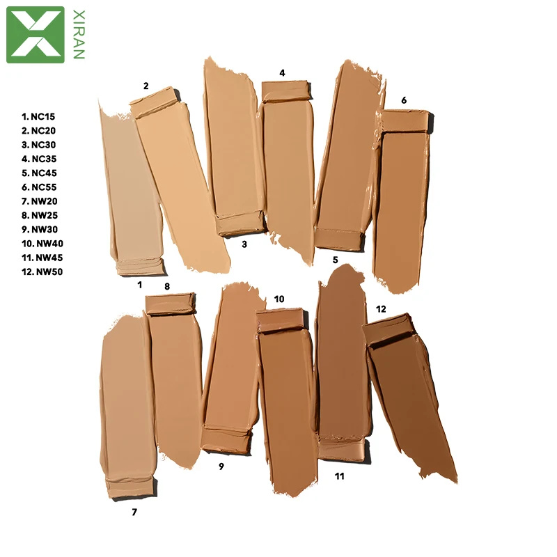 Matte Face Foundation Powder Makeup Private Label Vegan 12 Colors Multi-Use Cream Foundation Concealer Contour Palette