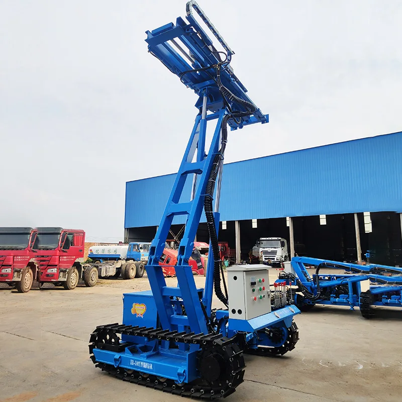Mining drilling rig rotary drilling soil sand gravel pebble rock construction hydraulic drifter anchoring drilling