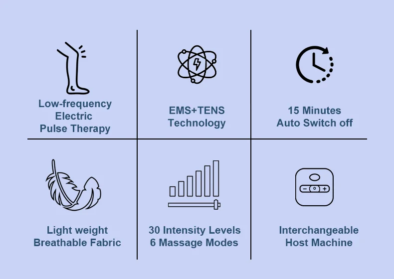 New Automatic Time Master App Wireless Remote Control 2 Pads Heating Knee Massager