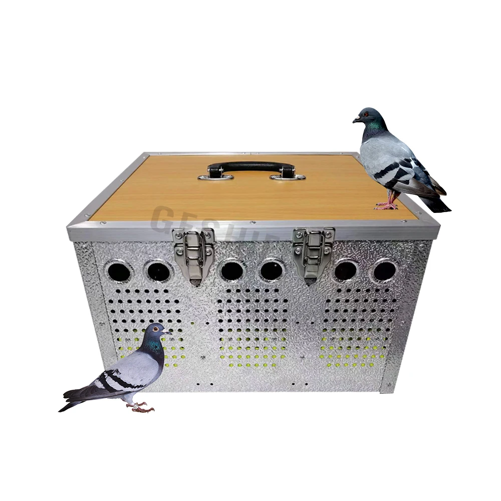 Cheaper Price Foldable Aluminum & Wood Material Transportation Pigeon Cage