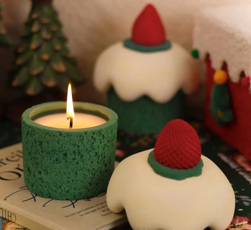 Luxury Concrete Candle Jar Wholesale Customized Bulk Cement Candle Vessel Home Wedding Decor Nordic Large Empty Candle Container