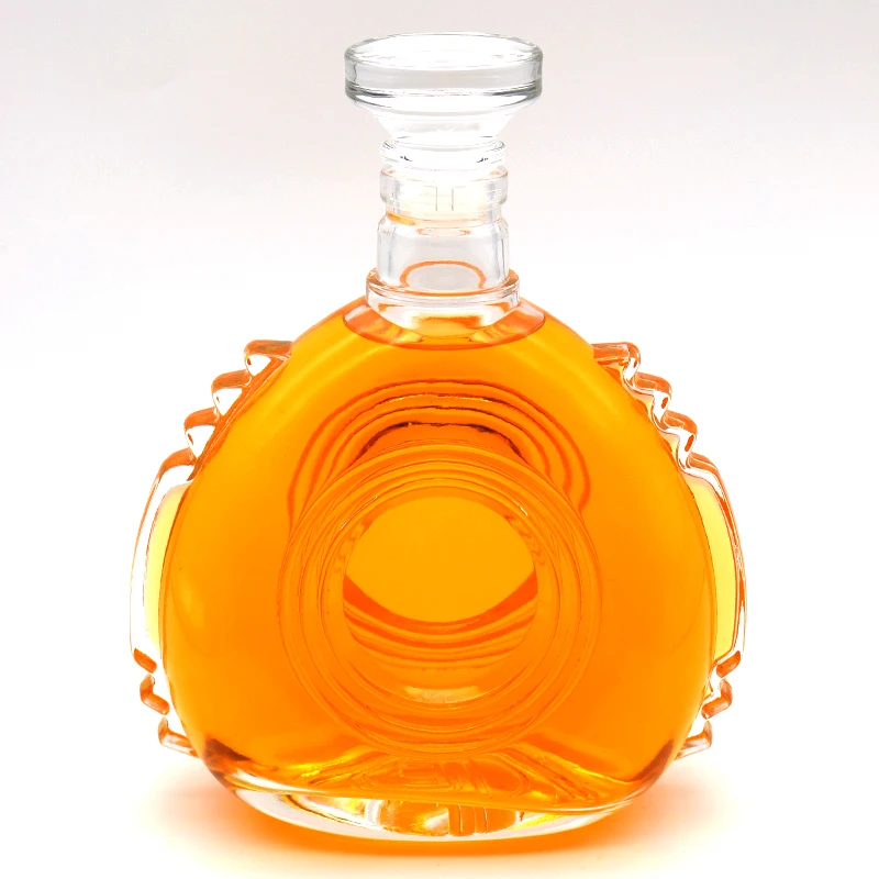 Cheap Wholesale Nordic Air Wine Transparent Fancy Skull Round Square Custom 500ml 750ml Brandy Vodka Whisky Glass Wine Bottle (1600688058841)