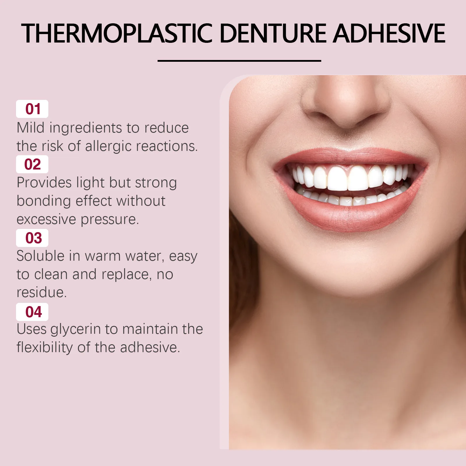 OEM 28g Denture Fixing Adhesive Solid Dental Adhesive For Fixing Dentures To Improve Comfort Cosmetic Denture Fixing Adhesive