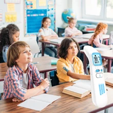 
LCD Display Baby Thermometer Touchless Digital Thermometer Forehead Infrared Thermometer with Fever Alarm and Memory Function 