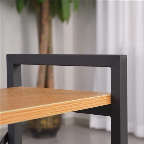 Modern Furniture Office Bookcase Living Room Wood Metal Bookshelf Storage Rack Bookshelves