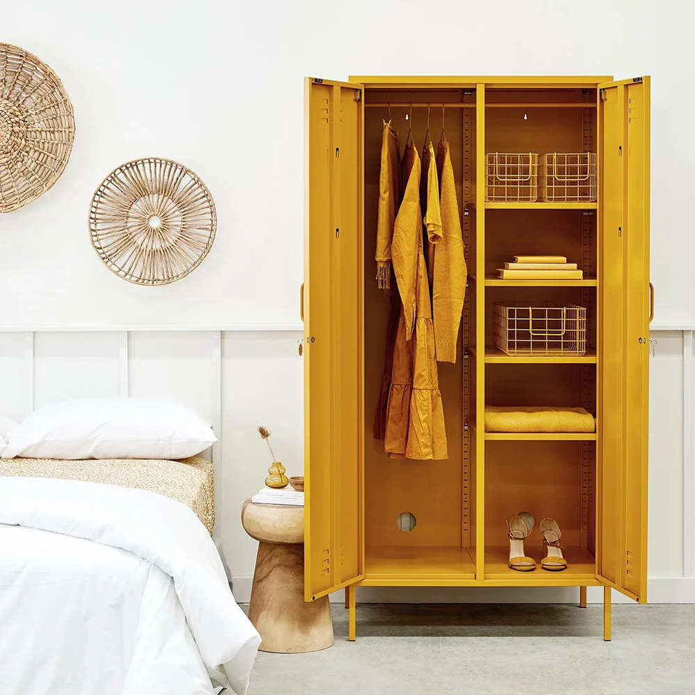 Wholesale Bedroom Wardrobe with High Legs open wardrobe