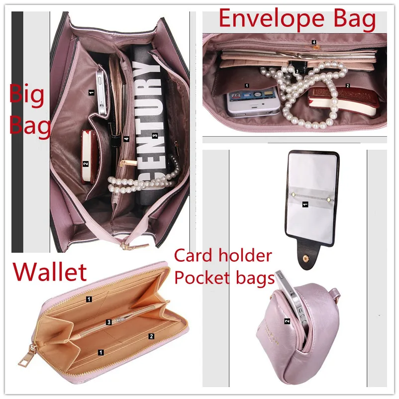 Модные сумки наборы сумка через плечо Заводская сумка-мессенджер Сумки из искусственной кожи с карманами известные фирменные