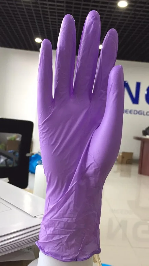 Purple Nitrile Disposable Food Home Work 4.0g 4 MIL Size XS S M L Powder Free Gloves