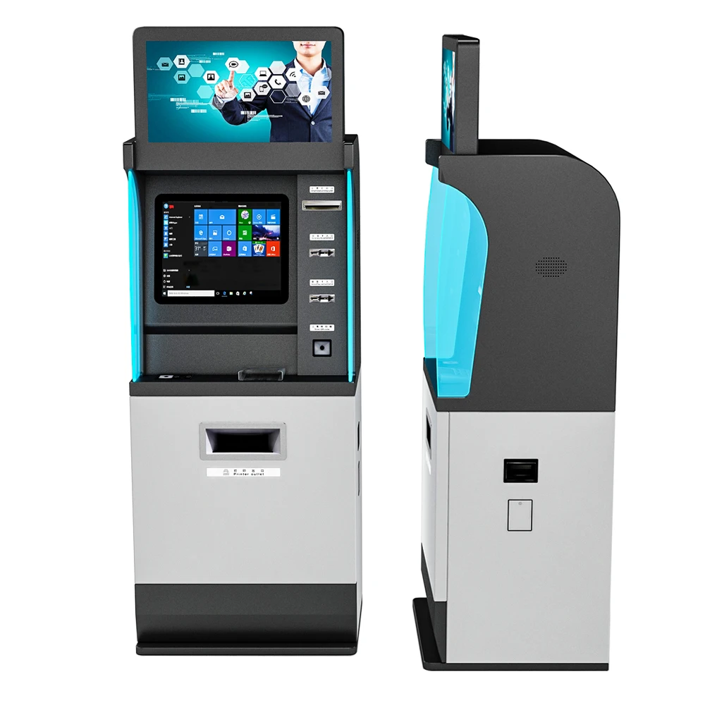 Customized Bank ATM With A4 Printer ID Card Reader UnionPay Card Reader Integrated Kiosk