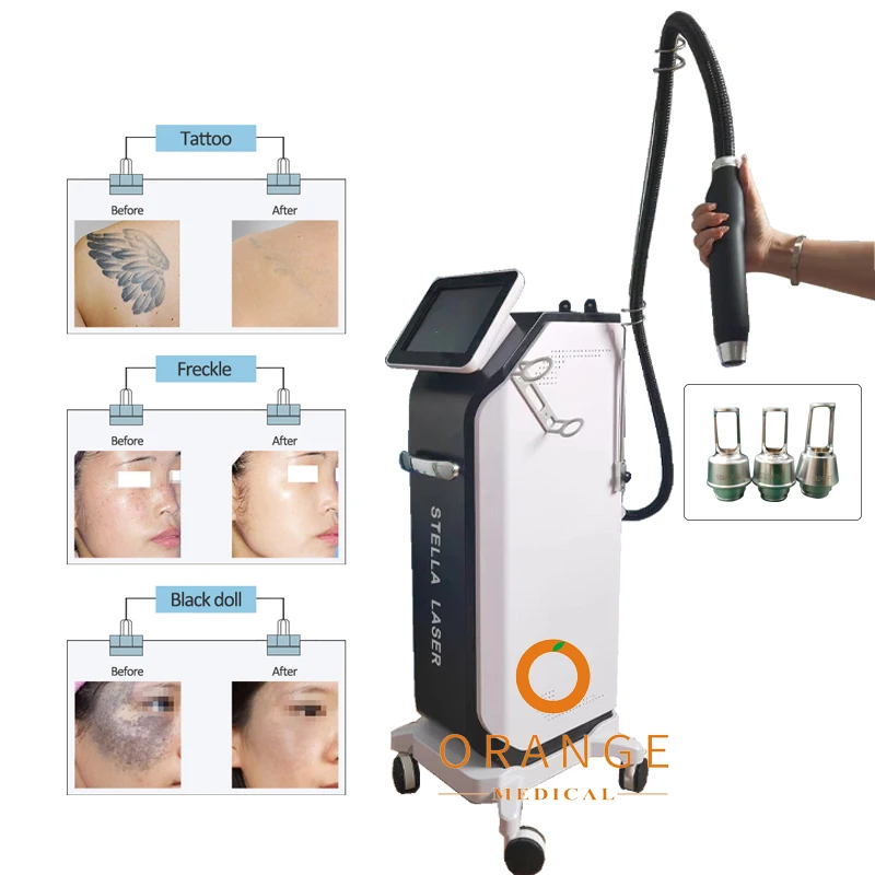 Customization Picosecond beauty machine for tattoo &hair removal 535nm/1064nm/1320nm