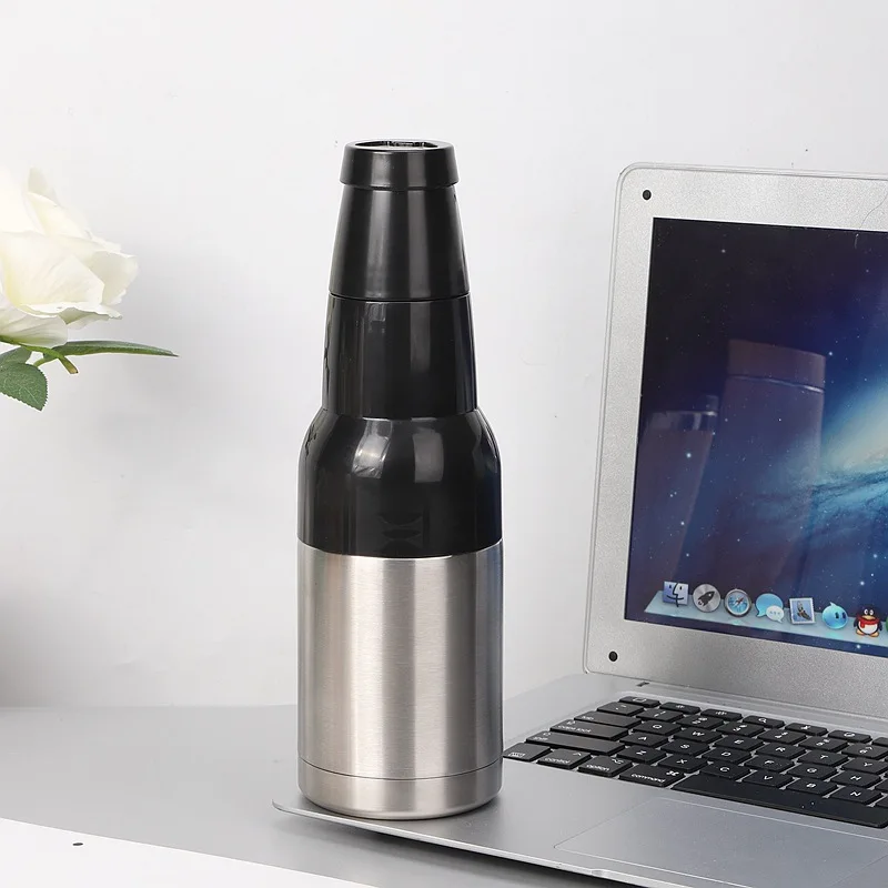 RTS insulated Beer cold holding Long neck mug travel Vacuum insulation Double stainless steel cooler 12oz sublimation mug