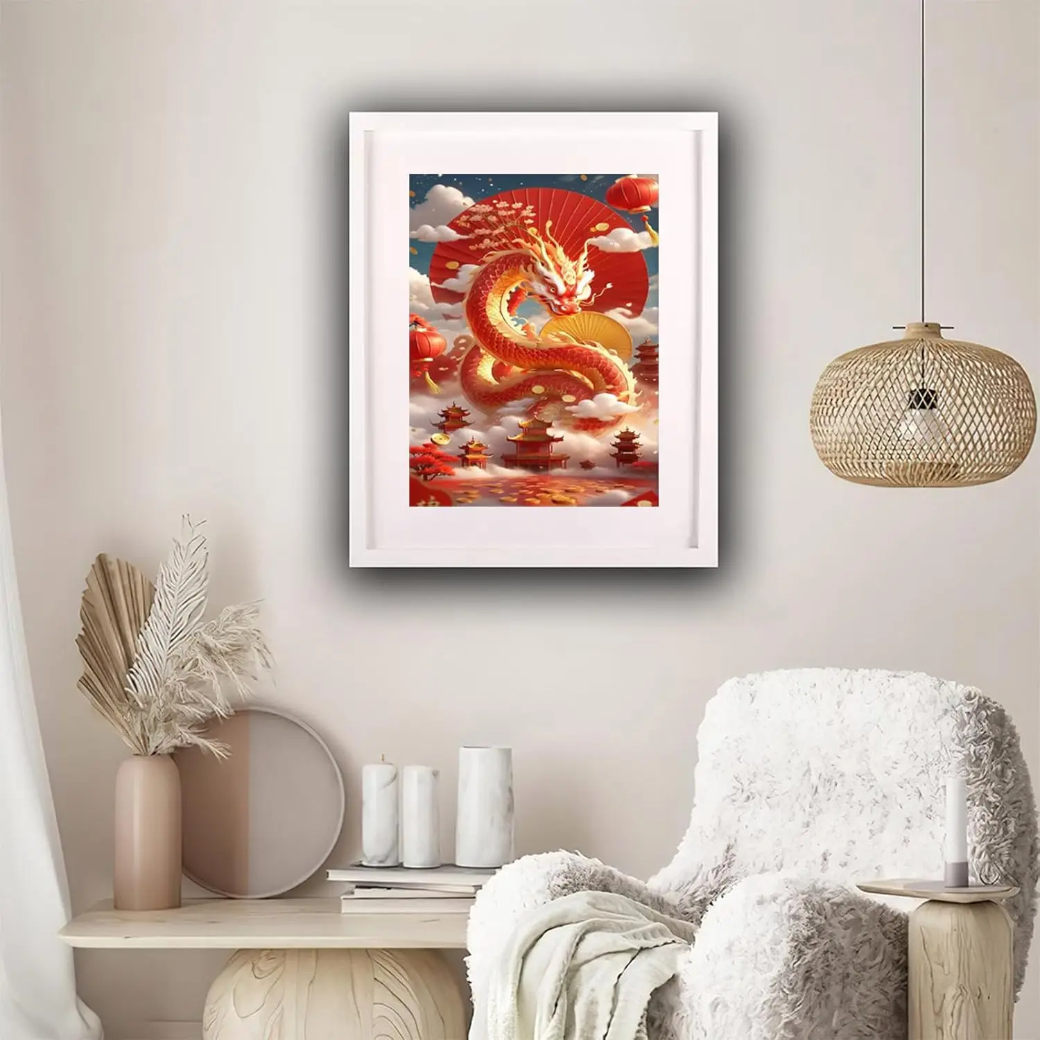 5d diy chinese dragon diamond art painting with diamonds gem art and crafts for home wall decor