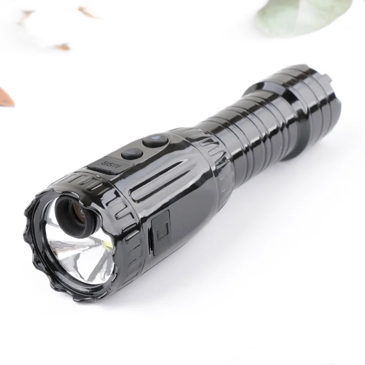 Оптовая цена с hd-камерой супер яркий светодиодный usb Перезаряжаемый фонарик для самообороны тактический фонарик