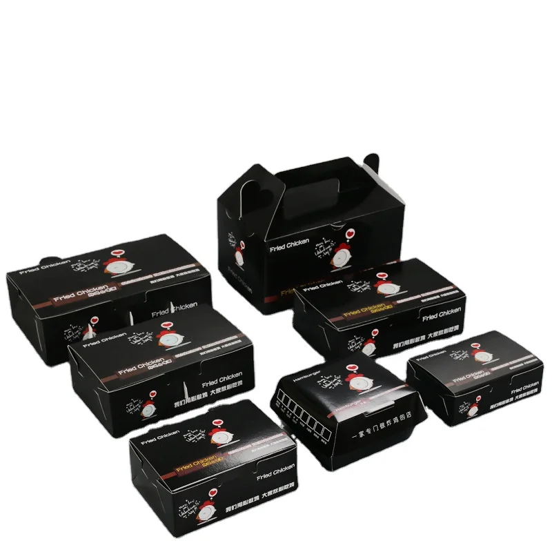 Paper Lunchbox Paper Disposable Packaging for Lunch Cardboard Takeaway Box Fried Chicken Packaging Salad Box Fast Food Packaging