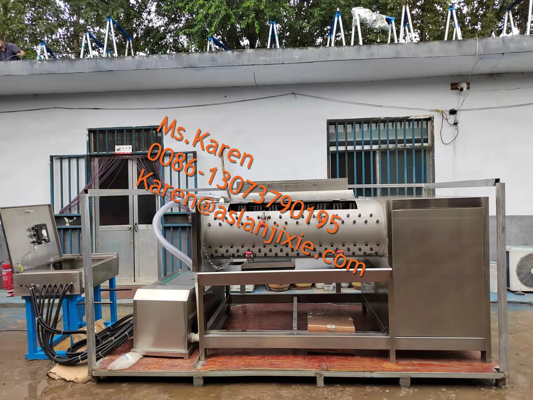 Auto Scalding De-hairing Machine for Sheep Head Feet Full Automatic Goat Hoof Hair Removing Shaving