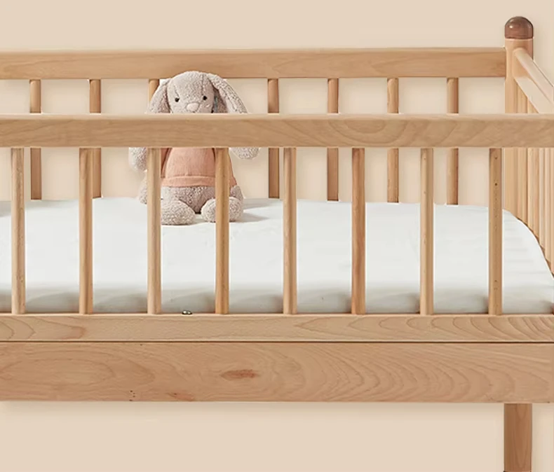 Luxury Mobile Baby Cot Bed Crib Modern Wooden Sleep Baby Cot for Babies