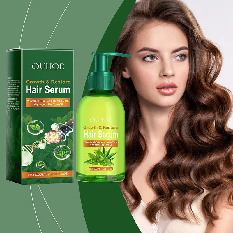 Wholesale Organic Hair Care Growth Serum Tea Tree 100ML Hair Serum For Hair Folliculitis Treatment
