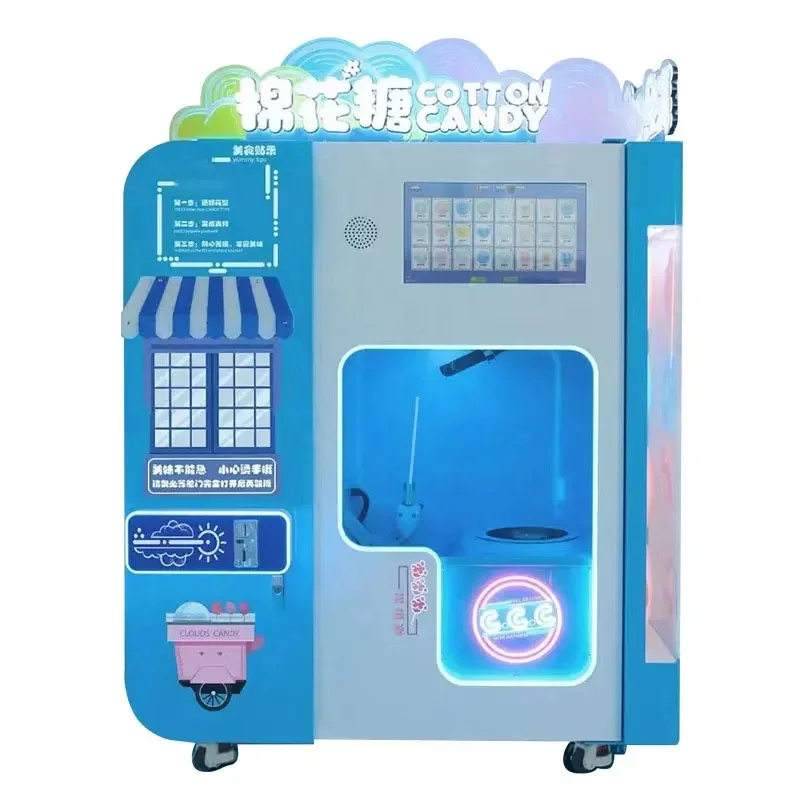 Commercial Use Fully Automatic Ce Approvedcotton Candy Vending Machine Floss Flower Vending Machine For Sale