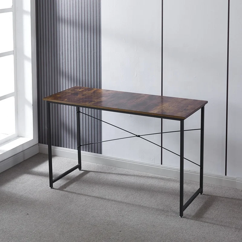 Home Office Single Desk Metal Frame MDF Top Table Computer Desk Study Desk