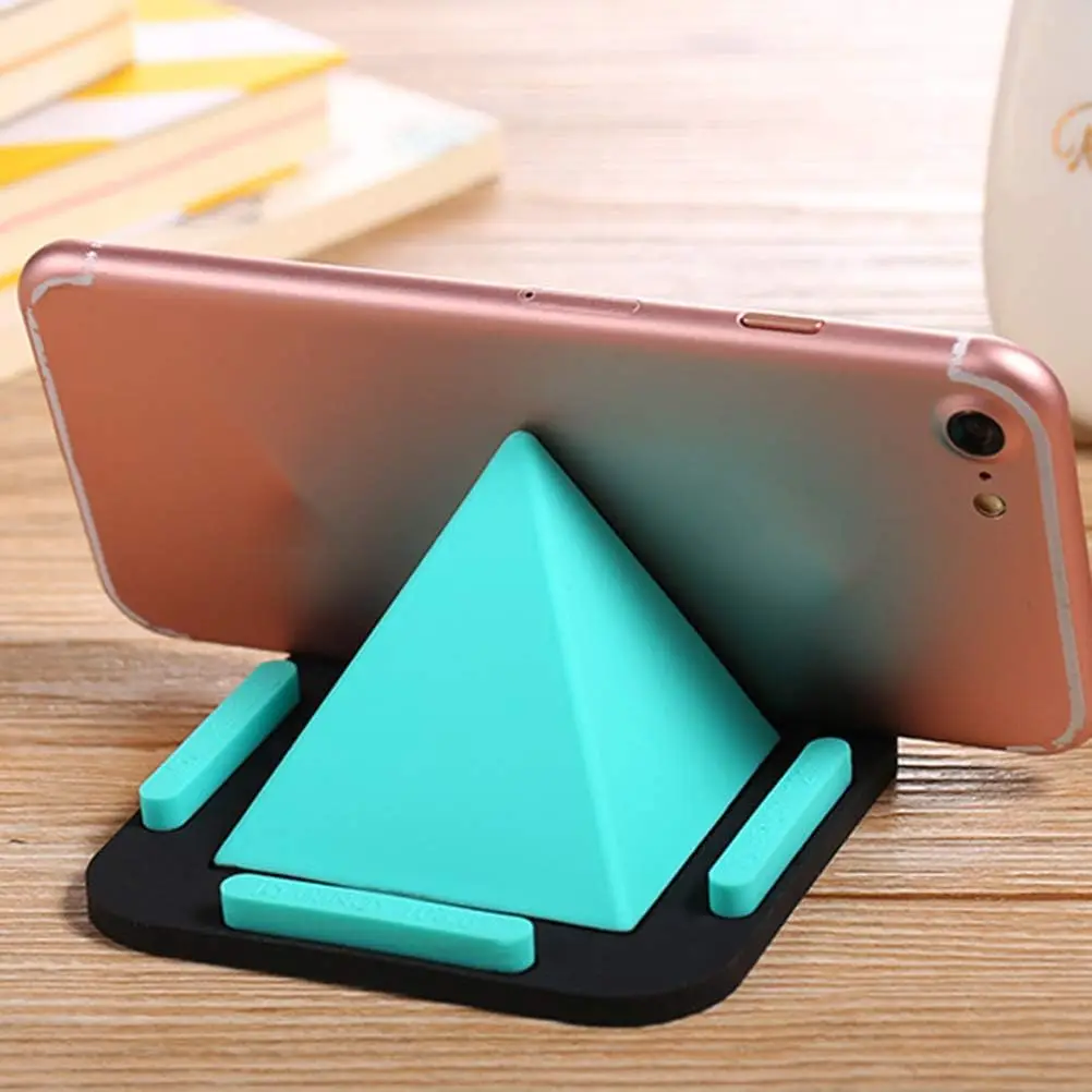 Silicone Cellphone Holder, Multifunctional Pyramid Phone Support, Pyramid Support 4 ANGLES for Cell Phone