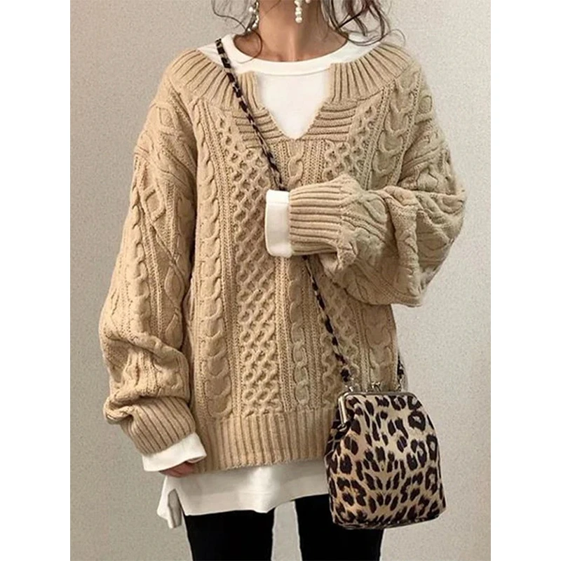 Custom Women New Knit Jumper Long Sleeve Knitted Fashion Sweater