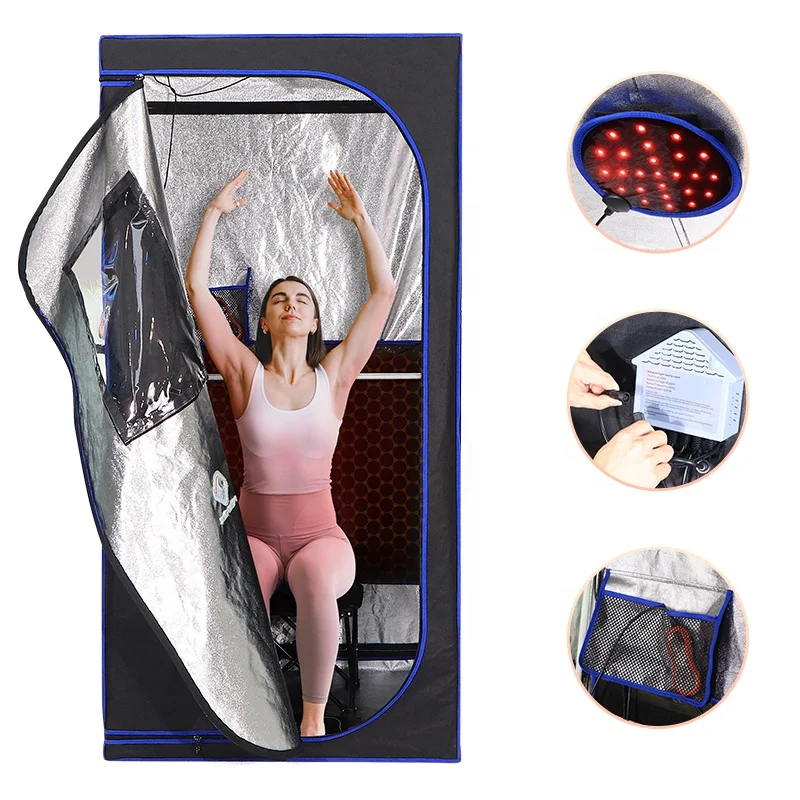 Indoor Spa Home Use Sauna Heater Electric Portable Infrared Sauna Full Size Far Red Sauna Box
