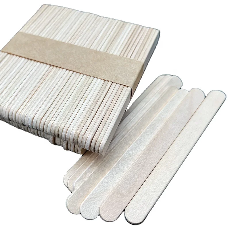 100% natural birch ice cream stick, ice cream spoon Diy wooden toy ice cream stick food grade