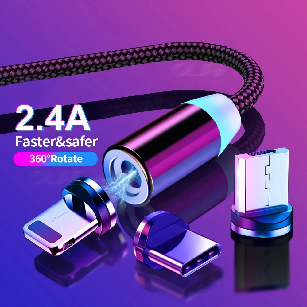Новейший Магнитный зарядный кабель с сильным магнитом магнитный usb-кабель для передачи данных типа C