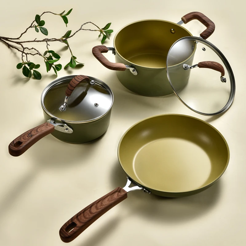 Granite Coating Pan Cookware Set Frying Pan Soup Pot Set Cookware Sets Non Stick Pots and Pans