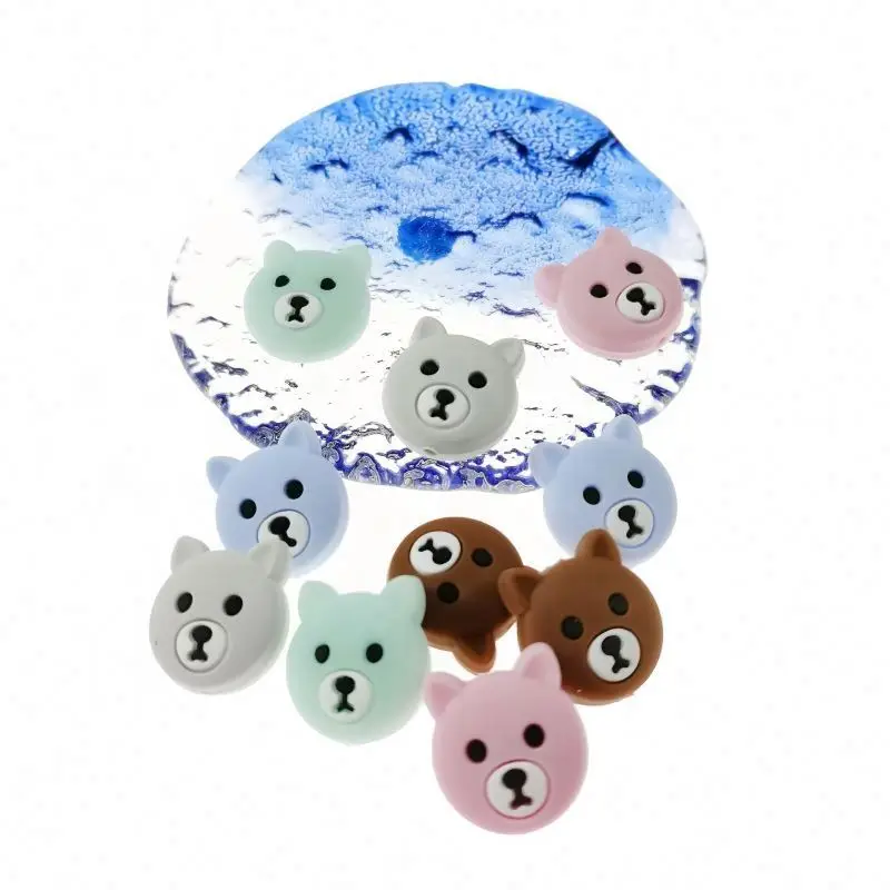 Promotions Lovely Baby Comfort Chain Necklace Diy Beading Teether Ball Toy Bear Silicone Bead